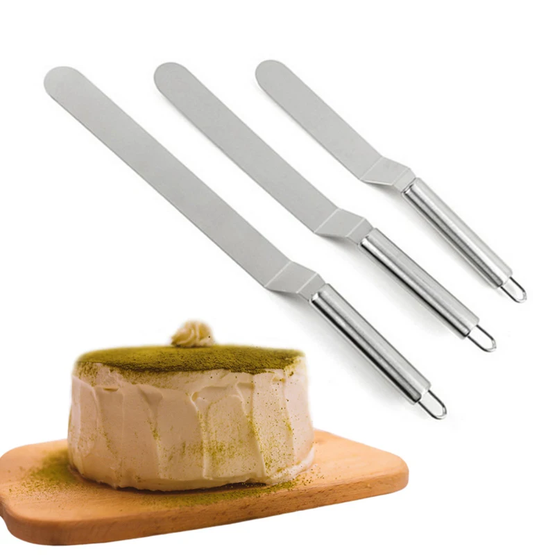 

6 / 8 / 10 Inch DIY Bakery Tools Stainless Steel Cream Spatula for Cake Cake Decorating Tools Kitchen Tools Butter Cake Cream