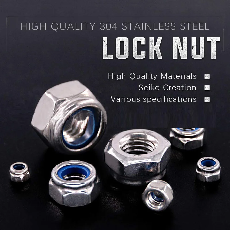 bloqueio conjunto 304 de aço inoxidável locknut