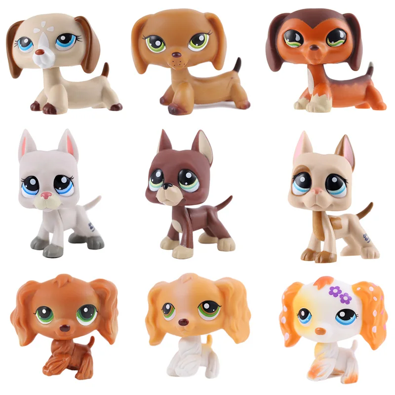 Редкая игрушка lps из зоомагазина стоячая кошка с короткой шерстью розовая собака