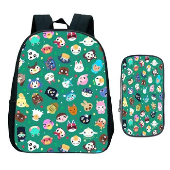 

Children Cute Cartoon Animal Crossing Kindergarten Backpack Child School Bag with Pencil Case 2pcs/Set Bookbag Rucksack Gift