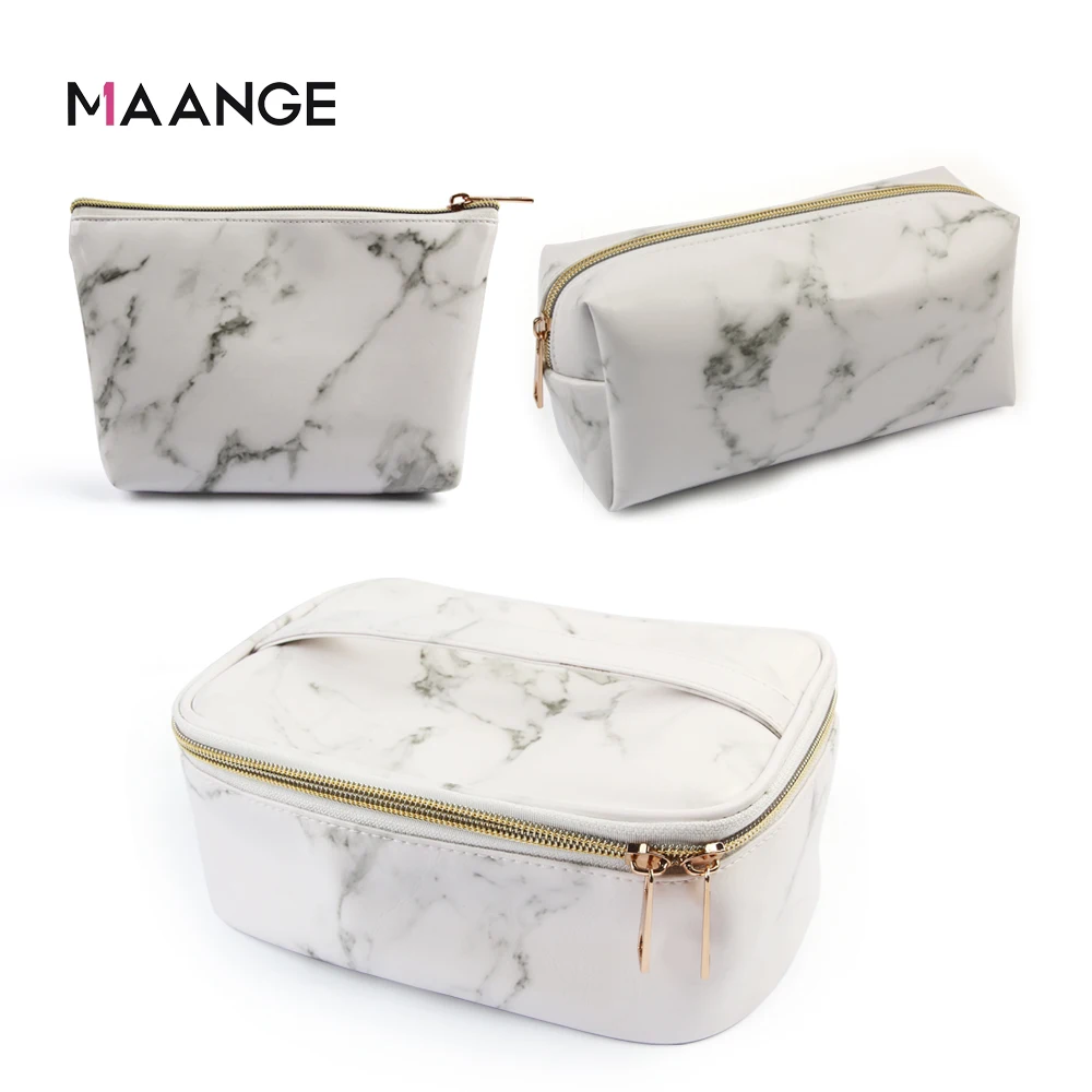 Косметичка MAANGE из мрамора 1/3 шт. мягкая косметичка искусственной кожи сумка для