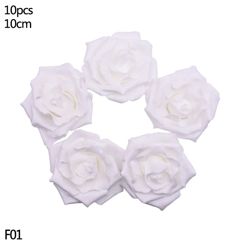 F01-10pcs white 10-40 см Железный Металлический Венок натуральный ротанговый венок рождественское свадебное украшение гирлянда металлические кольца обруч для рукоделия домашний сад - Цвет: F01-10pcs white