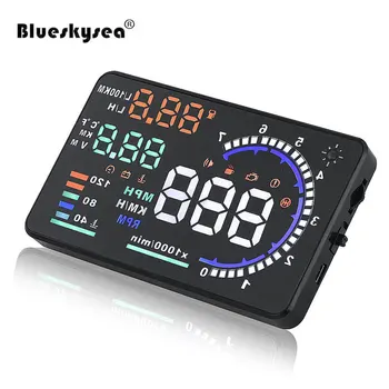 

Car HUD OBD2 Speedometer Head-Up Display Windshield Digital Speed Projector smart gauge Overspeed Alarm For All Vehicle