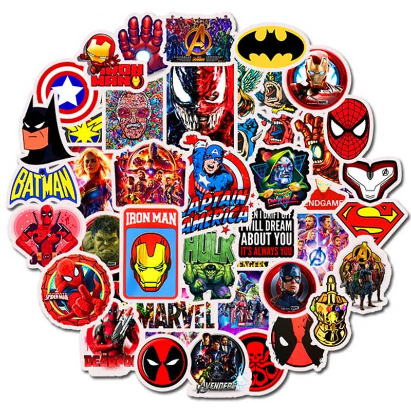 50 pcs Classic Cartoon Animated Character Game Sticker Lot Mobile Phone Window Wall Kids Toys Hydro Flask Skateboard Stickers - Цвет: 18