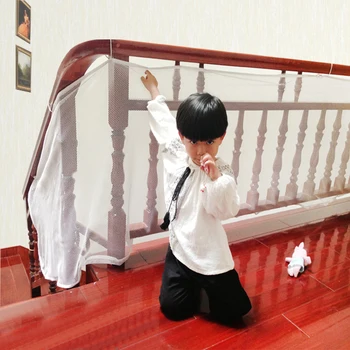 

Baby Fence for Kid Safety net Railnet Gate Net for Stairs Child Guard Baby Stair Balcony Deck Gate Solid Baby Gate