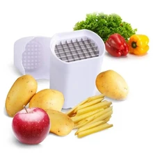 Chips Maker Potato Chipper Plastic Photoes Veggie Chopper French Fries Cut Cutter With 44 Grids Lid  Waffle Maker Kitchen Tools