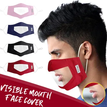 

Adult lip language visible transparent mask Adult mask with transparent windows is suitable for deaf masks маска для лица 6*