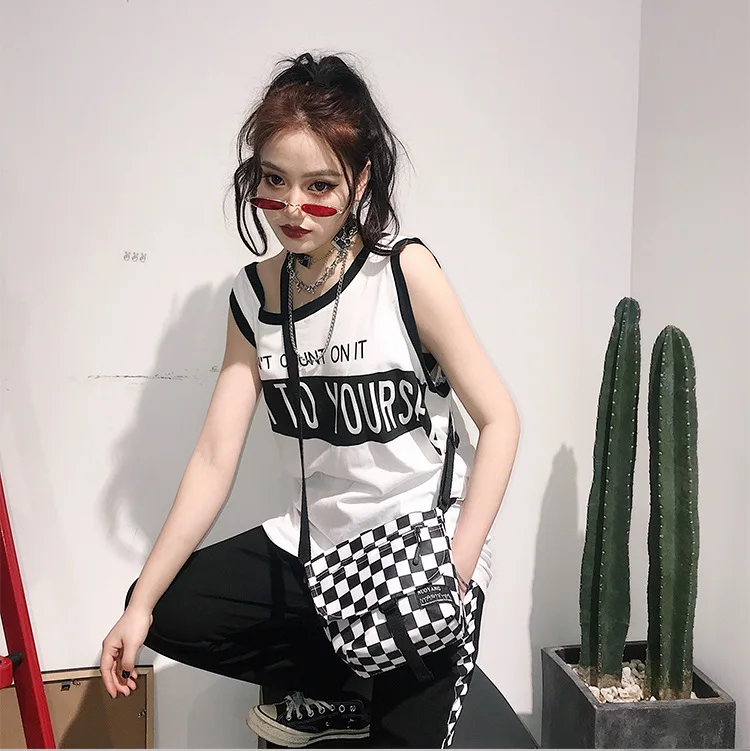 Микро для стиль в японском стиле Harajuku Terroir крутая сумка для танцев Студенческая парусиновая сумка через плечо трендовая сумка