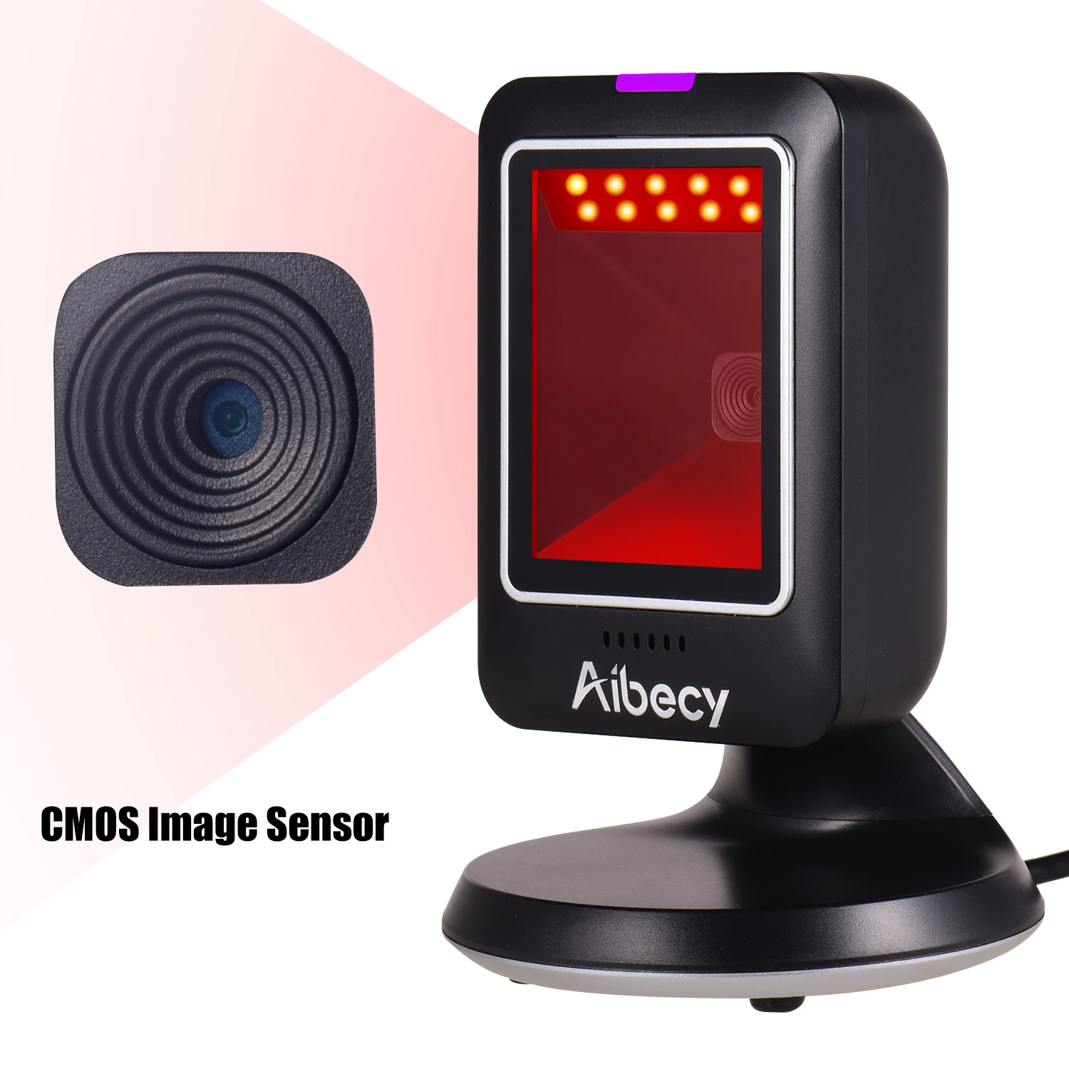 Aibecy Handheld USB Wired CMOS Image Barcode Scanner 1D 2D QR Bar Code V9N0 