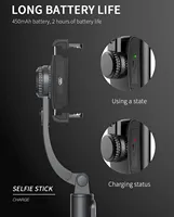 Handheld Gimbal Smartphone Bluetooth Handheld Stabilizer with Tripod Selfie Stick Folding Gimbal for Smartphone Xiaomi iPhone - Image 4
