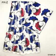 Mr. Z африканская ткань мягкая лента в полоску Шелковый материал высокое качество нигерийский воск принты Шелковый воск узоры ткани 4+ 2 ярда/комплект