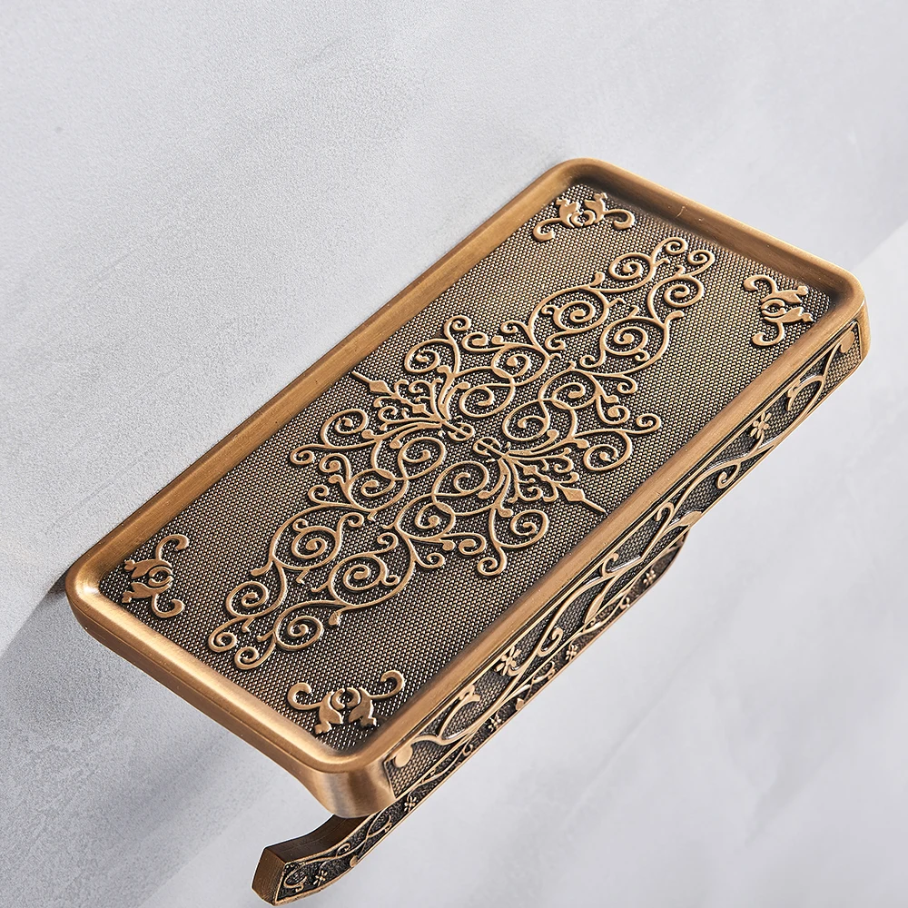 Rozin Zinc Alloy Bathroom Toilet Paper Holder Mobile Phone Holder With Shelf Bathroom Towel Rack Toilet Paper Rack Tissue Box Towel Rack Toilet Paper Holder Toilet Paper Rack Toilet Roll Holder Tissue Holder