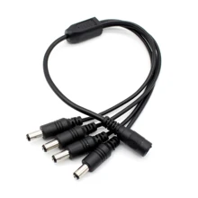 

DC Power 1 Female to 2 3 4 Male 5.5mm x 2.1mm Y Splitter Cable Cord Adapter Wire Y-Cable for CCTV Camera LED Strip Light