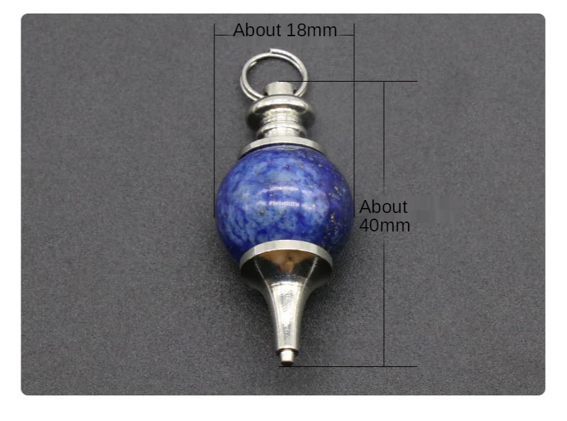 1pc Natural Stone Crystal Red Agate Lapis Lazuli  Amethyst Circular Cone Charm Fortune-telling Pendulum Dowsing Divination