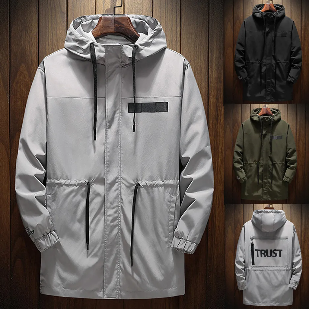 Мужская зеленая куртка в стиле милитари Осенняя Зимняя Повседневная модная