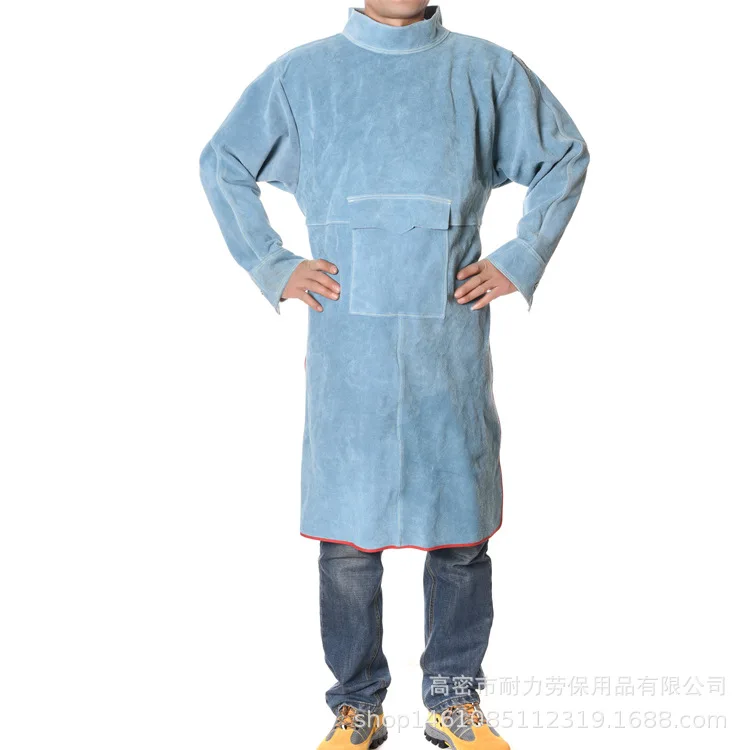 

Wear-Resistant Welding Flame Retardant Protection Suit Welder Labor Suit Welder Electric Welding Service Electric Welding Heat R