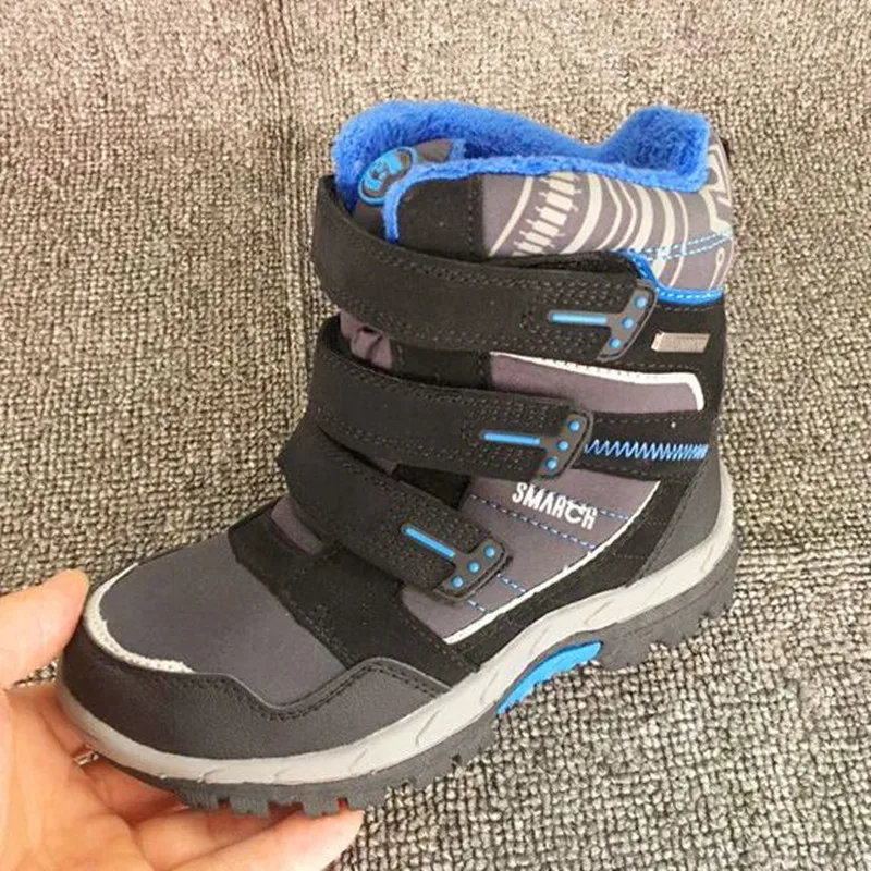 Зимние ботинки для мальчиков зимние толстые плюшевые нескользящая