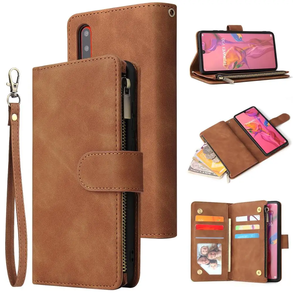 

Pu leather phone case For Huawei P30 lite P30Pro P30 P smart plus 2019 Fully enclosed protection Wallet function package