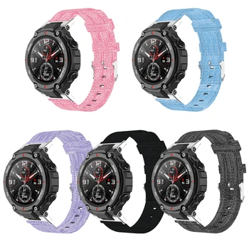 

Durable Nylon Canvas Watch Strap Replacement Watch Band Belt for Huami Amazfit T-Rex A1918 Watch