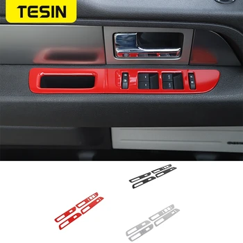 

TESIN Interior Mouldings For Ford Car Window Lift Panel Switch Button Decoration Cover Stickers For Ford F150 Raptor 2009-2014