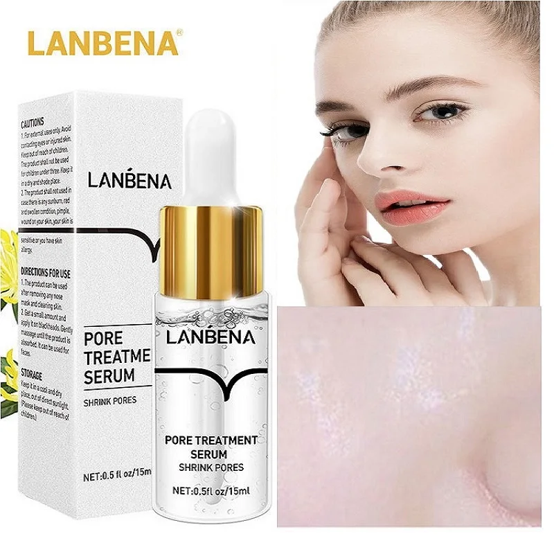 LANBENA Pore Shrinking Serum Essence Pores Treatment Relieve Dryness Oil-Control Firming Moisturizing Repairing Smooth Skin Care | Красота и