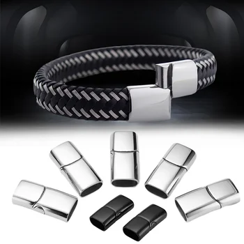 

Stainless Steel Magnet Clasps Leather Bracelet Magnetic Clasp Metal Buckle Hook DIY Jewelry Making Findings