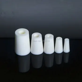 

20pcs Lab Silicon Stopper Test Tube Hollow Plug Silica Gel Plug without sand core for Experiment
