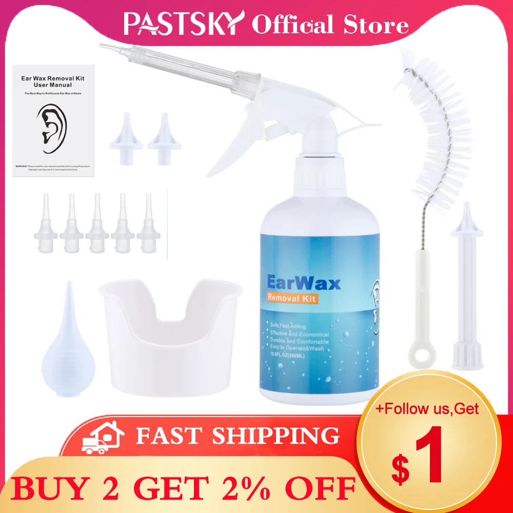 Ear Wax Removal Tool Kit Ear Irrigation Washer Bottle System Earpick