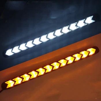 

streamer turn signal Arrow Flasher DRL black bottom 12 lights Two-color daytime running light with