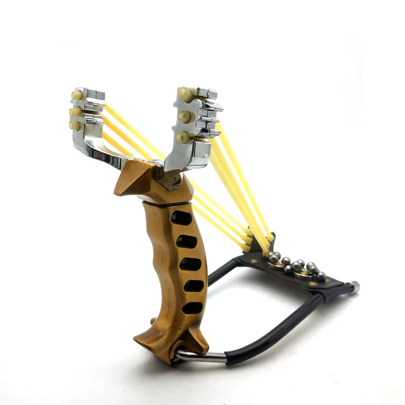 High Quality All Metal Material Slingshot Powerful With Wrist Rest Outdoor Hunting Shooting Large Fishing Sports Toy | Игрушки и хобби