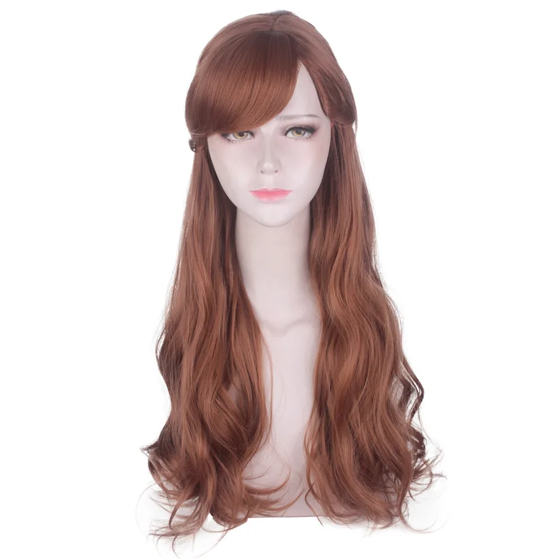 Anna wig Фильм queen парик Эльзы Косплэй костюм Анны и Эльзы из «холодного сердца», модное Стильное нарядное платье принцессы платье для девочек для взрослых Для женщин костюм для Хэллоуина вечеринки форма - Цвет: Anna wig