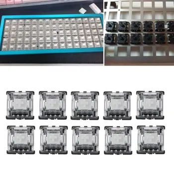 

10Pcs Mechanical Keyboard Gateron MX 3 Pin Clear yellow Brown black Blue green Switch Transparent Case