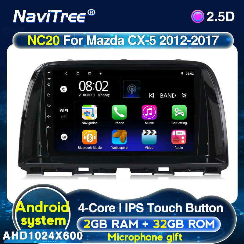 Автомобильный Радио Мультимедийный видео плеер навигация GPS для Mazda CX5 CX 5 1 KE 2012 2015