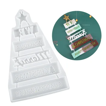 

Reusable DIY Jewelry Making Party Craft Home Decor Ornament Epoxy Resin Mold Crystal Casting Holiday Tree Hanging Christmas Wish