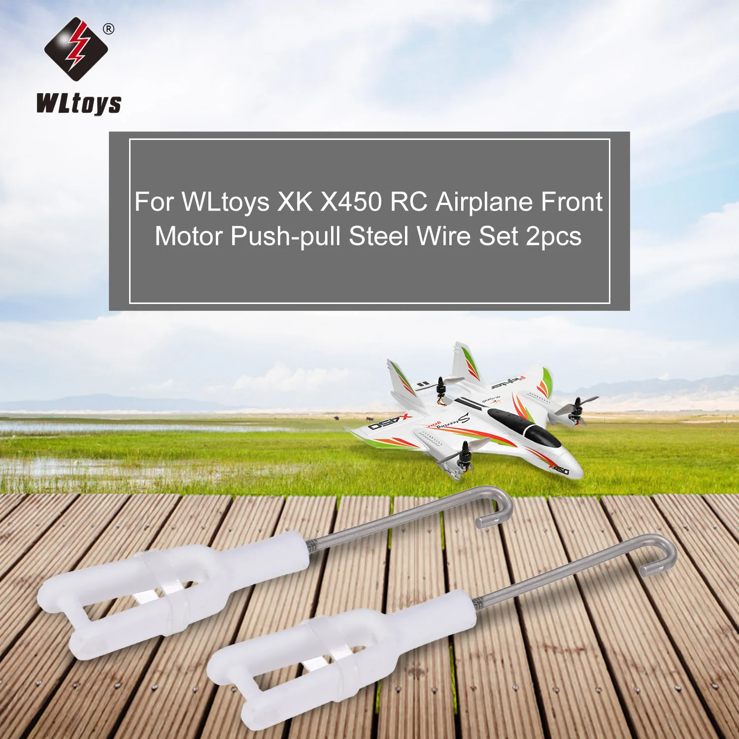 2 шт. набор из стальной проволоки с нажимным двигателем для WLtoys XK X450