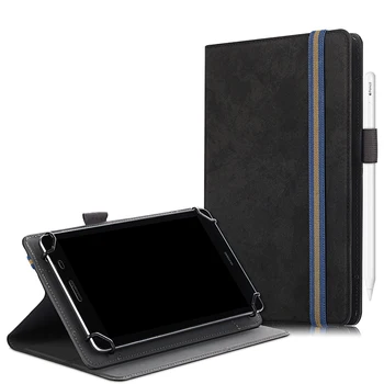 

Fabric Leather Case for iPad Mini 5/Mini 4/Samsung T295/T290/P200/P205/Huawei T3 8.0 Flip Cover for 7 to 8 inch Tablet+Pen