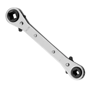 

Silver Gray Ratchet Wrench Steel 140mm Length Repair For Refrigeration