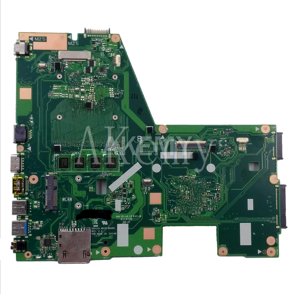 Материнская плата X551CA REV2.2 1007u для For Asus X551CAP X551C материнская ноутбука тест