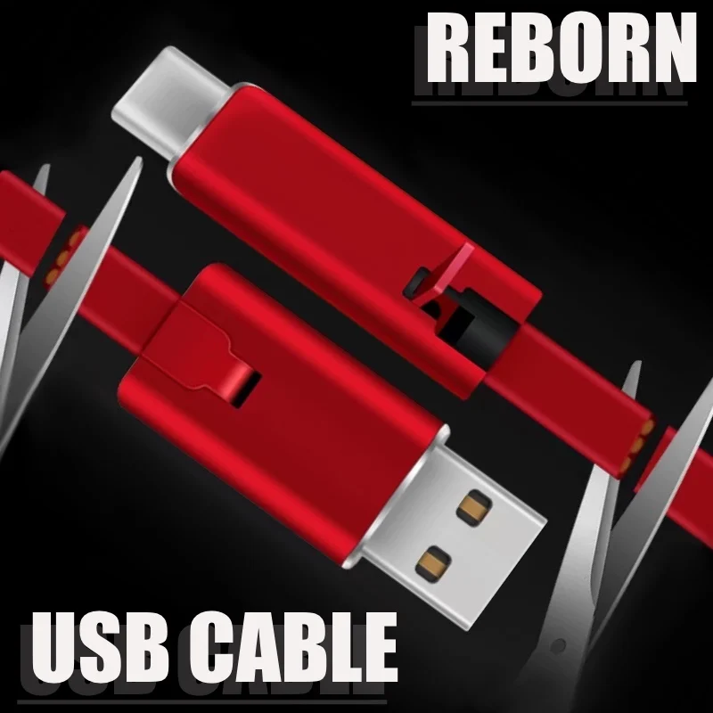 1 5 м Reborn USB кабель для ремонта и режущих данных Micro зарядный шнур типа C Samsung Xiaomi Huawei