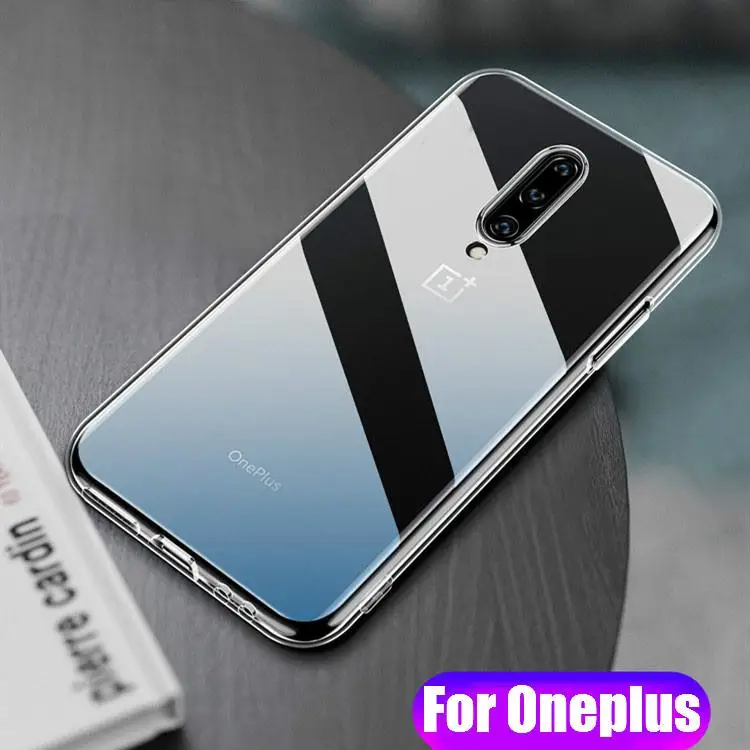 

Transparent Phone Case for Oneplus 7 Pro 5 6 3 Shockproof Cover On For Oneplus One Plus 7 7Pro 5 5T 6 6T Soft TPU Silicone Case