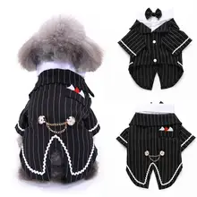 Лидер продаж! Милые полосатые Бант для собаки щенка рубашка Tuxedoed Свадебный костюм одежда наряд; Оптовая продажа; Прямая поставка; Новое поступление Лидер продаж! Милые полосатые Бант для собаки щенка рубашка Tuxedoed Свадебный костюм одежда наряд; Оптовая продажа; Прямая поставка; Новое поступление