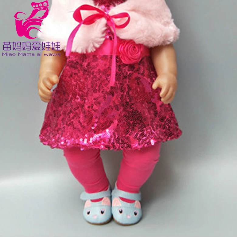 Baby Doll Winter Dress + Legging Pants Scarf for 18 Inch Clothes Children Girl Christamas New Year Present | Игрушки и хобби