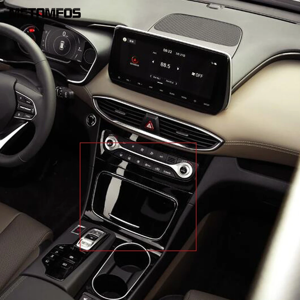 Fur Hyundai Santa Fe 2019 2020 2021 Carbon Fiber Center Control Aschenbecher Mulleimer Abdeckung Trim Innen Zubehor Auto Styling Interior Mouldings Aliexpress