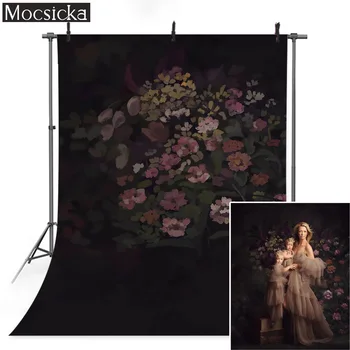 

Flower Photography Backdrop Floral Retro Painting Background Newborn Baby Children Adult Portrait Backdrops Wedding Photocall