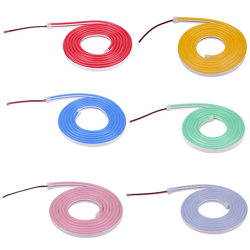 

New 12 Volt LED Neon Strip Light Flexible Tape Lamp SMD 2835 120 LEDs/m Outdoor Waterproof Soft Rope Bar Lights