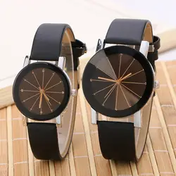 Новые мужские Роскошные наручные часы повседневные деловые линии весы кварцевые из искусственной кожи наручные часы VK-ING