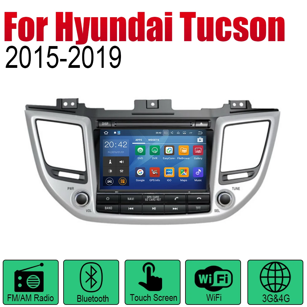 Автомобильный DVD плеер с GPS навигацией для Hyundai Tucson TL 2015 2016 2017 2018 2019 мультимедийная