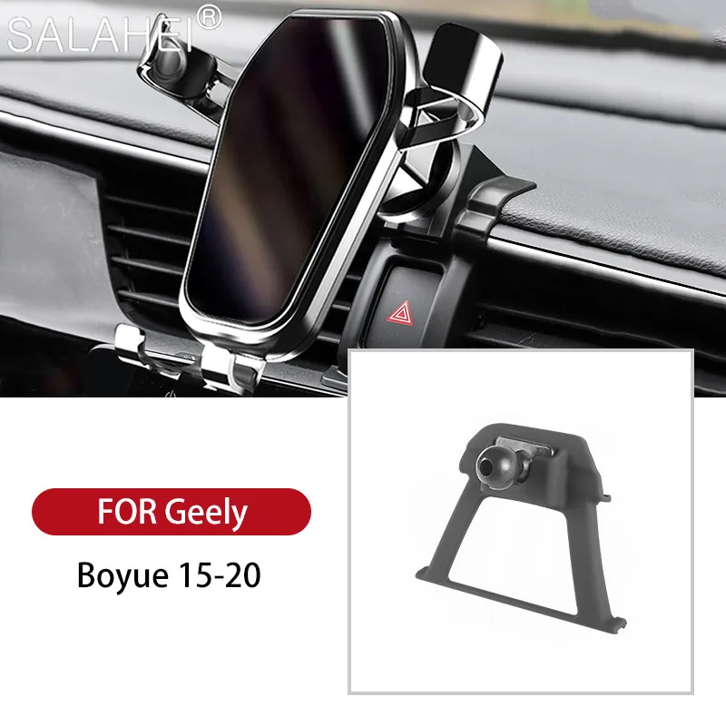 

Phone Holder For Geely Boyue 2015 2016 2017 2018 2019 2020 GPS Air Vent Outlet Interior Dashboard High Quality Support Accessory