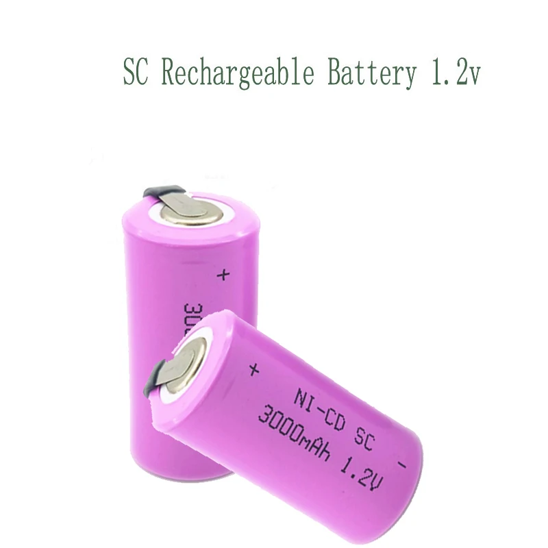 MJKAA Новинка 15 шт Sub C SC 1,2 V 3000mAh Ni-Cd Ni Cd аккумуляторные батареи