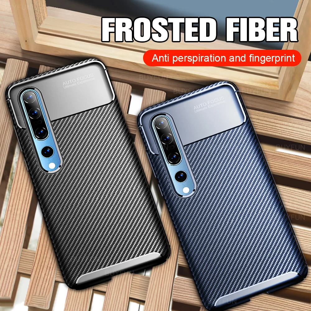 For xiaomi mi 10 Matte Case Carbon Fiber for Xiaomi Mi 9 Mi9 se Mi10 pro A2 A3 Lite Soft TPU Cover Protect Shell Fundas | Мобильные